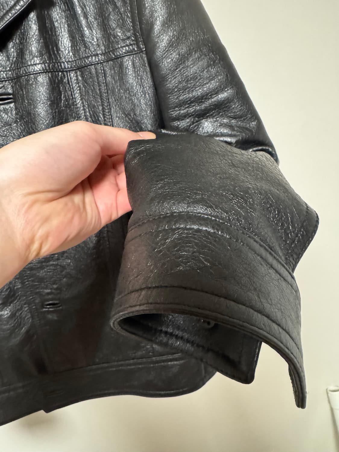 생로랑 14FW 에디 레더 트래퍼 자켓 44사이즈 상품이미지6