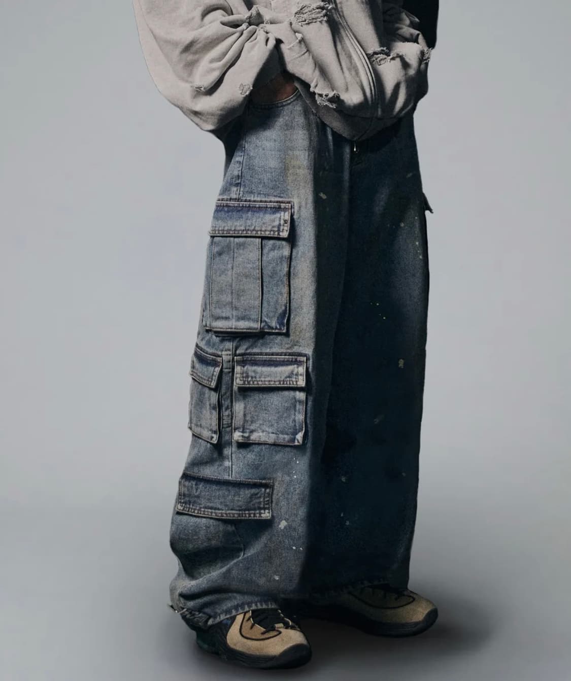 낫포너드 Dirty Wash Multi Cargo Denim Pants  상품이미지3