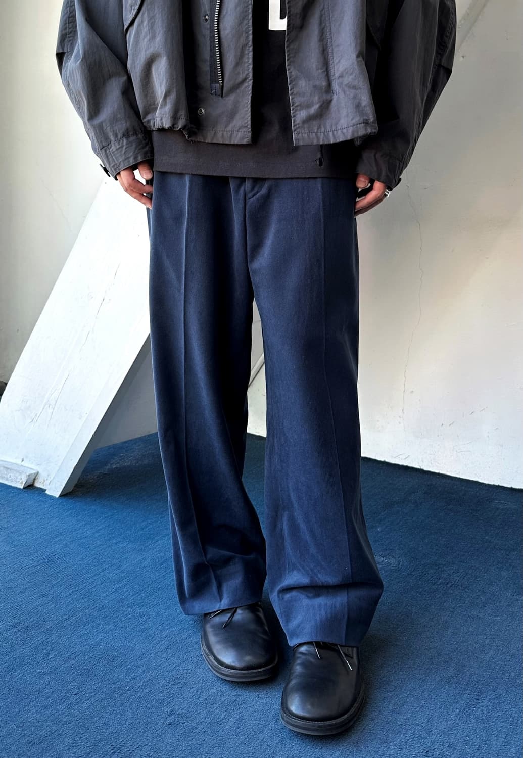 Cord design 2 tuck wide pants 상품이미지9