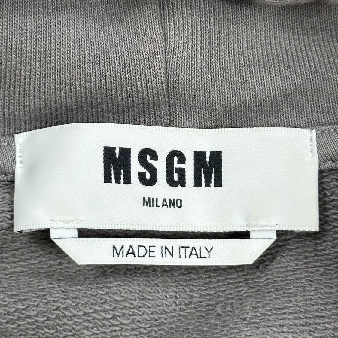 MSGM 밀라노 로고 베이직 후드티 차콜 그레이 L 상품이미지6