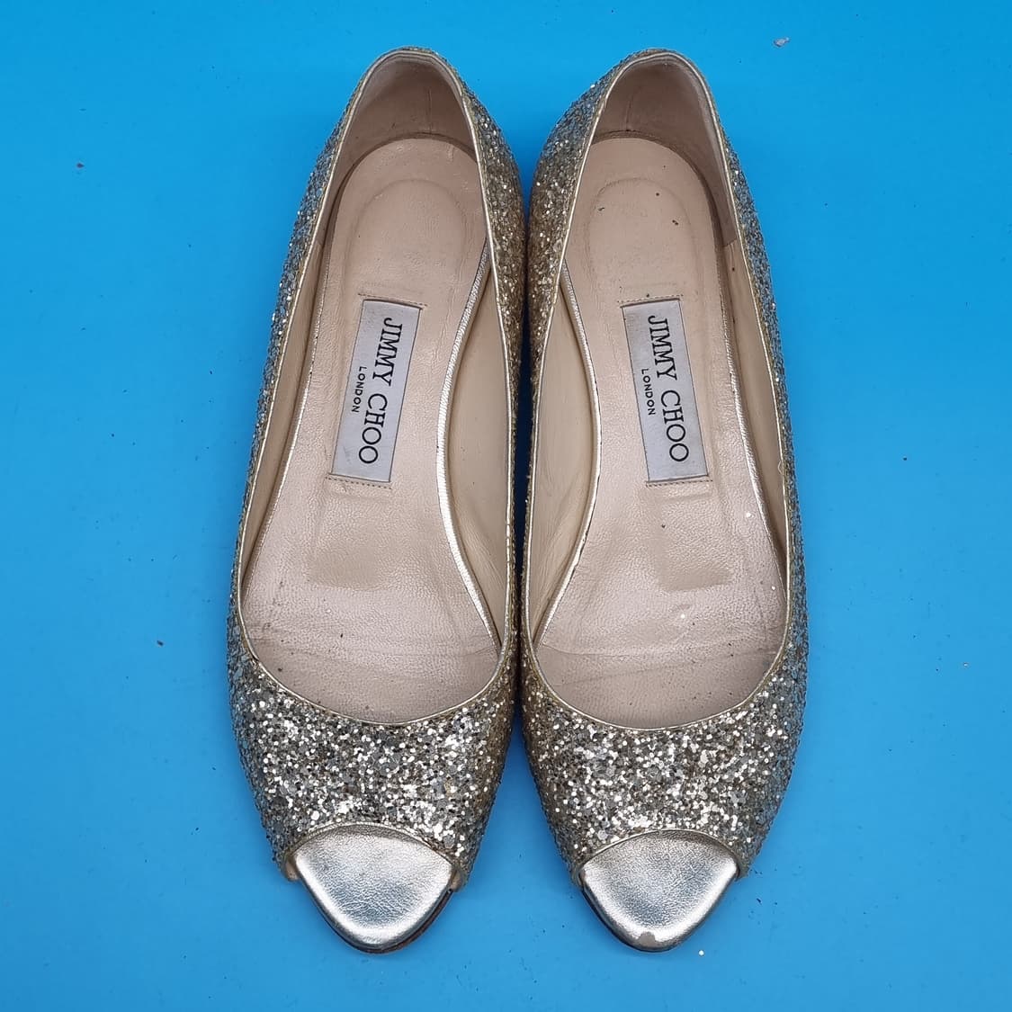 H 지미추 골드 토오픈 플랫슈즈 38 240 상품이미지2