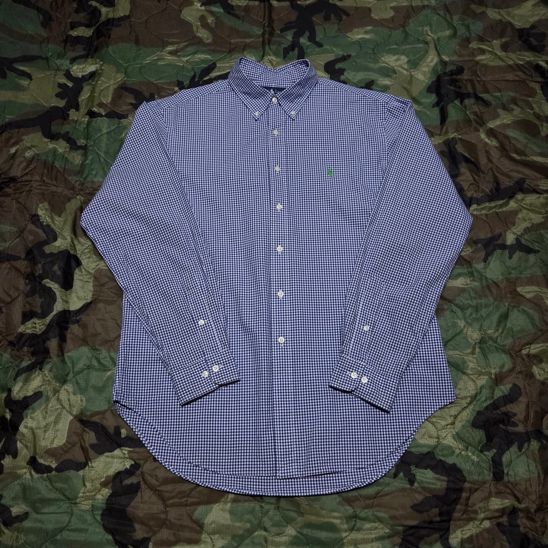00s Vintage Polo Ralph Lauren 깅엄체크 셔츠 상품이미지1