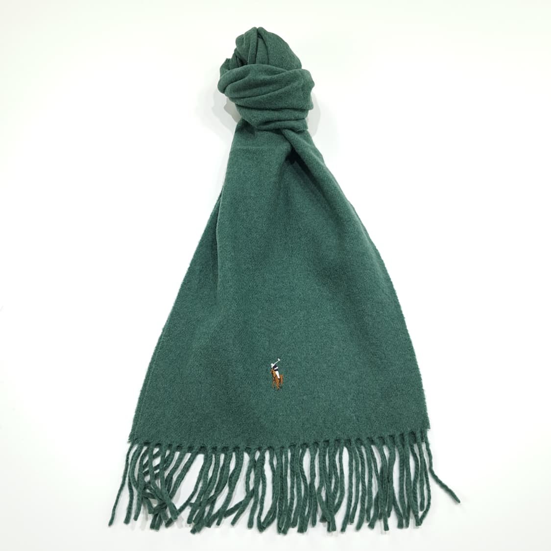 MX352 폴로 랄프로렌 에메랄드그린 램스울 목도리 머플러 상품이미지1