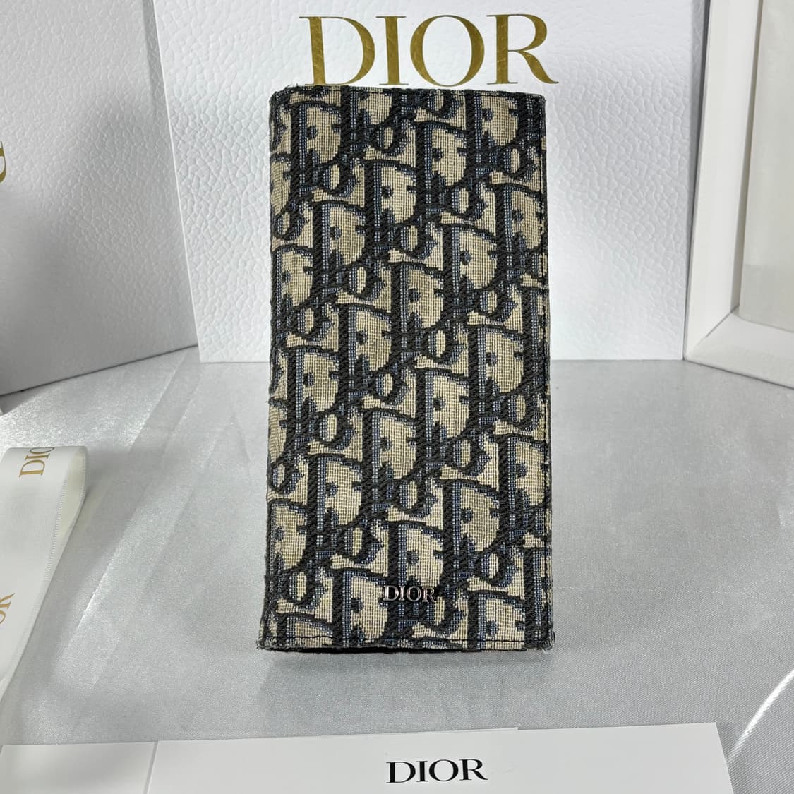 (풀박스,정품)디올 오블리크 자카드 장지갑 상품이미지2