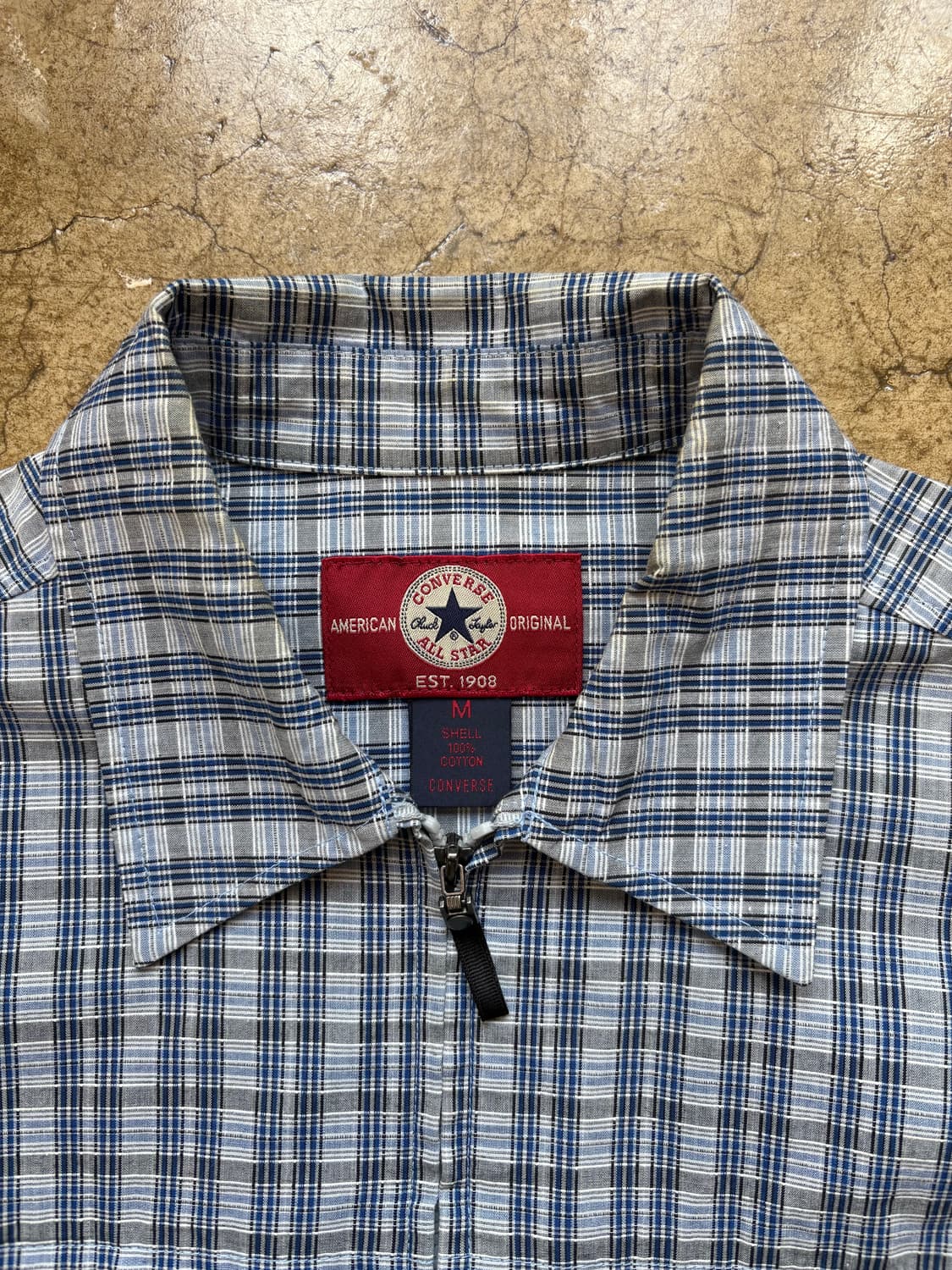 컨버스 빈티지 체크 코튼 집업 재킷 상품이미지2