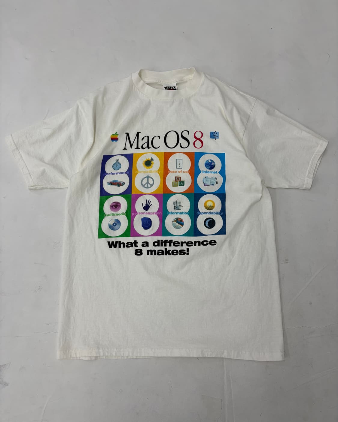 90s Apple Mac OS 8 Tee (white) 상품이미지1