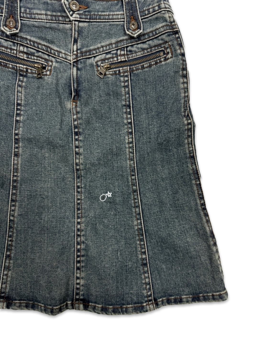 빈티지 KUMIKYOKU 디테일 데님 미디 스커트 상품이미지4