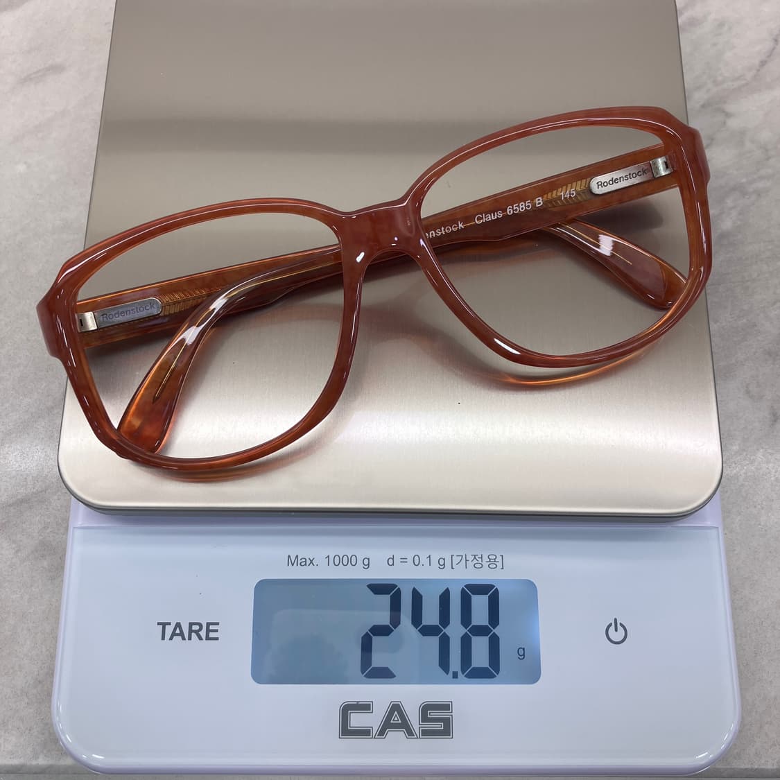 C09 로덴스톡 Rodenstock 레트로 호박 스퀘어 뿔테 안경 상품이미지8