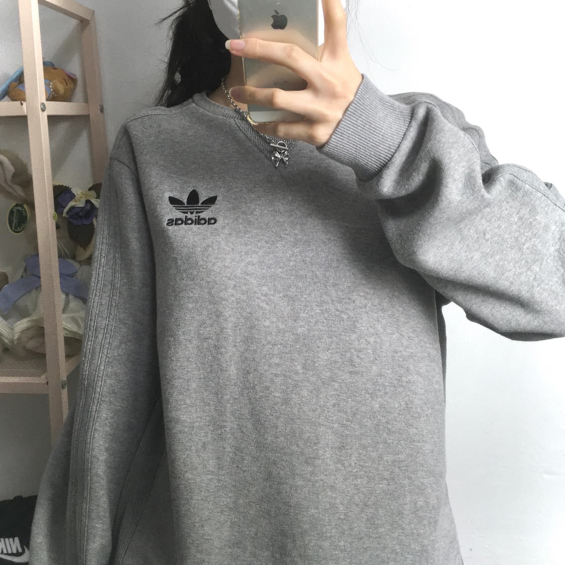 아디다스 그레이 면맨투맨 상품이미지2