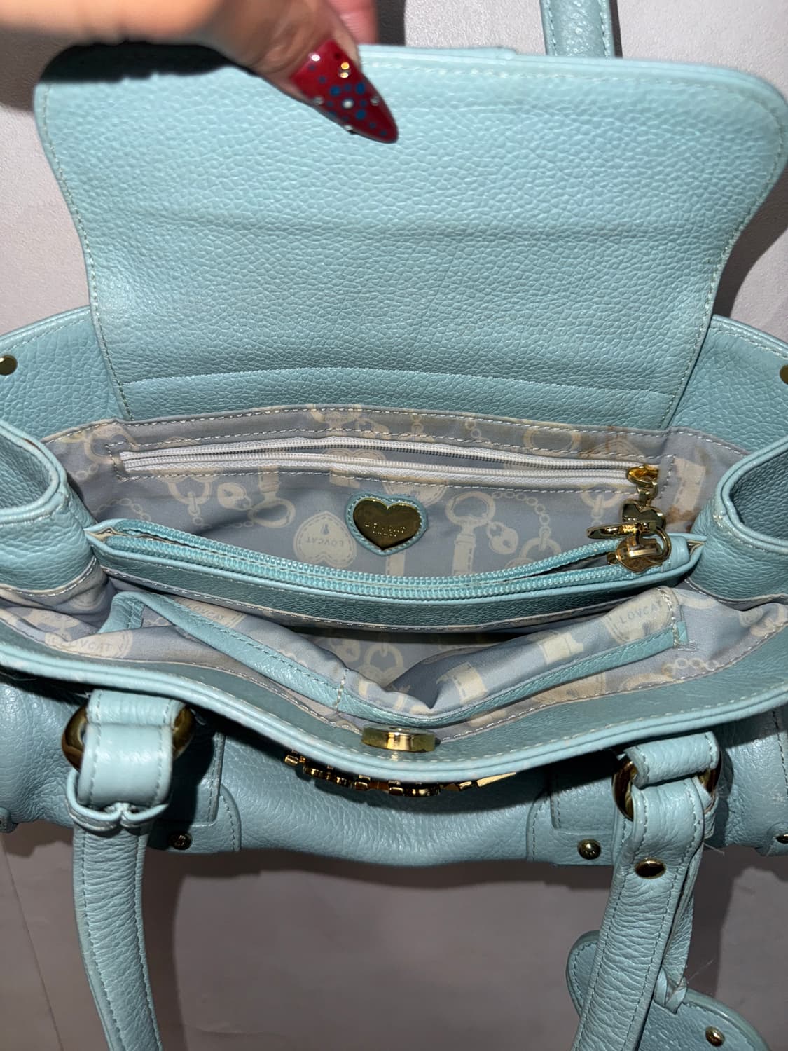 LOVCAT sky blue belted buckle 숄더백 상품이미지6