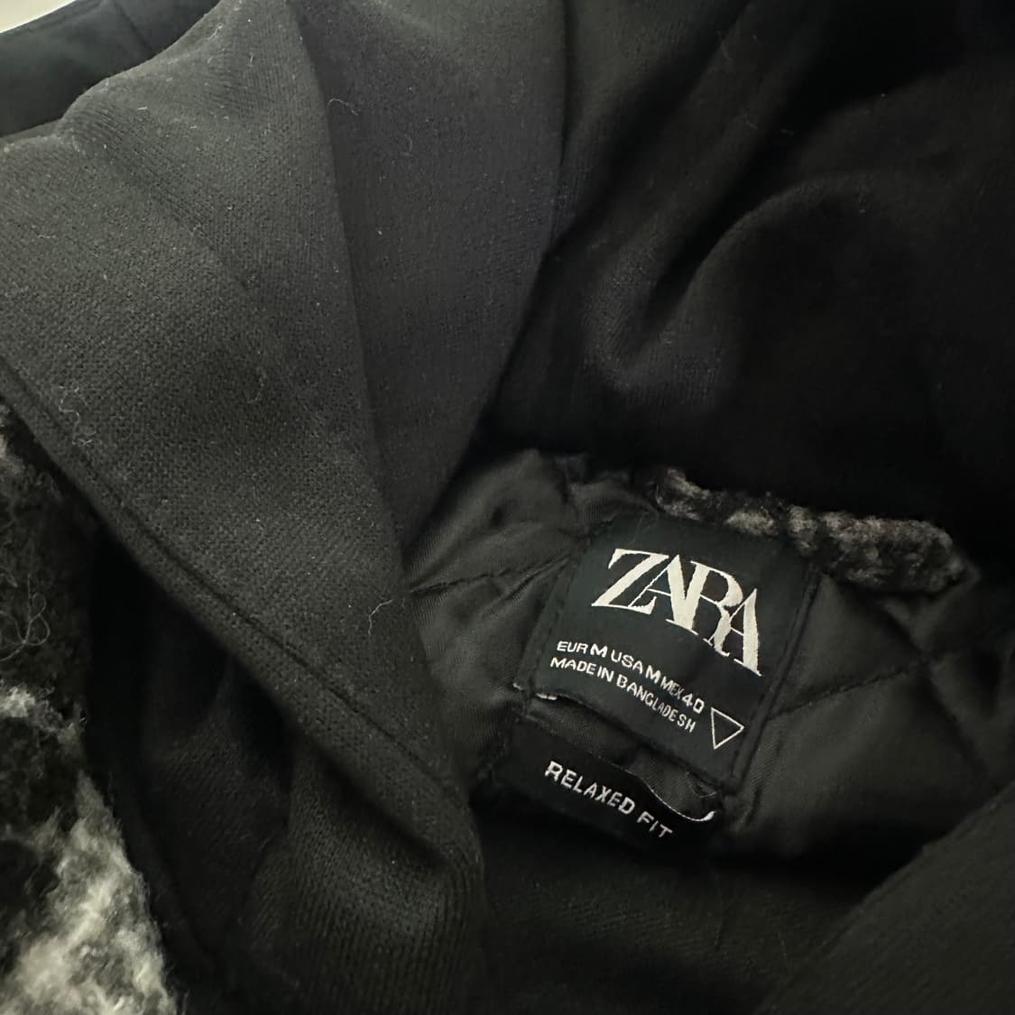 M 95-100 자라맨 오버핏 투포켓 옴브레체크 플란넬점퍼 상품이미지4