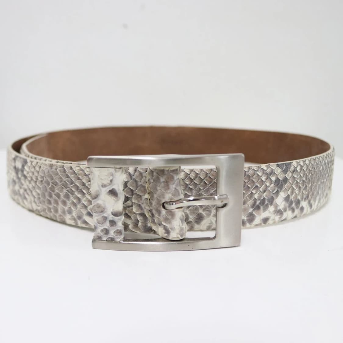 REAL WHITE SNAKE SCALE BELT 상품이미지5