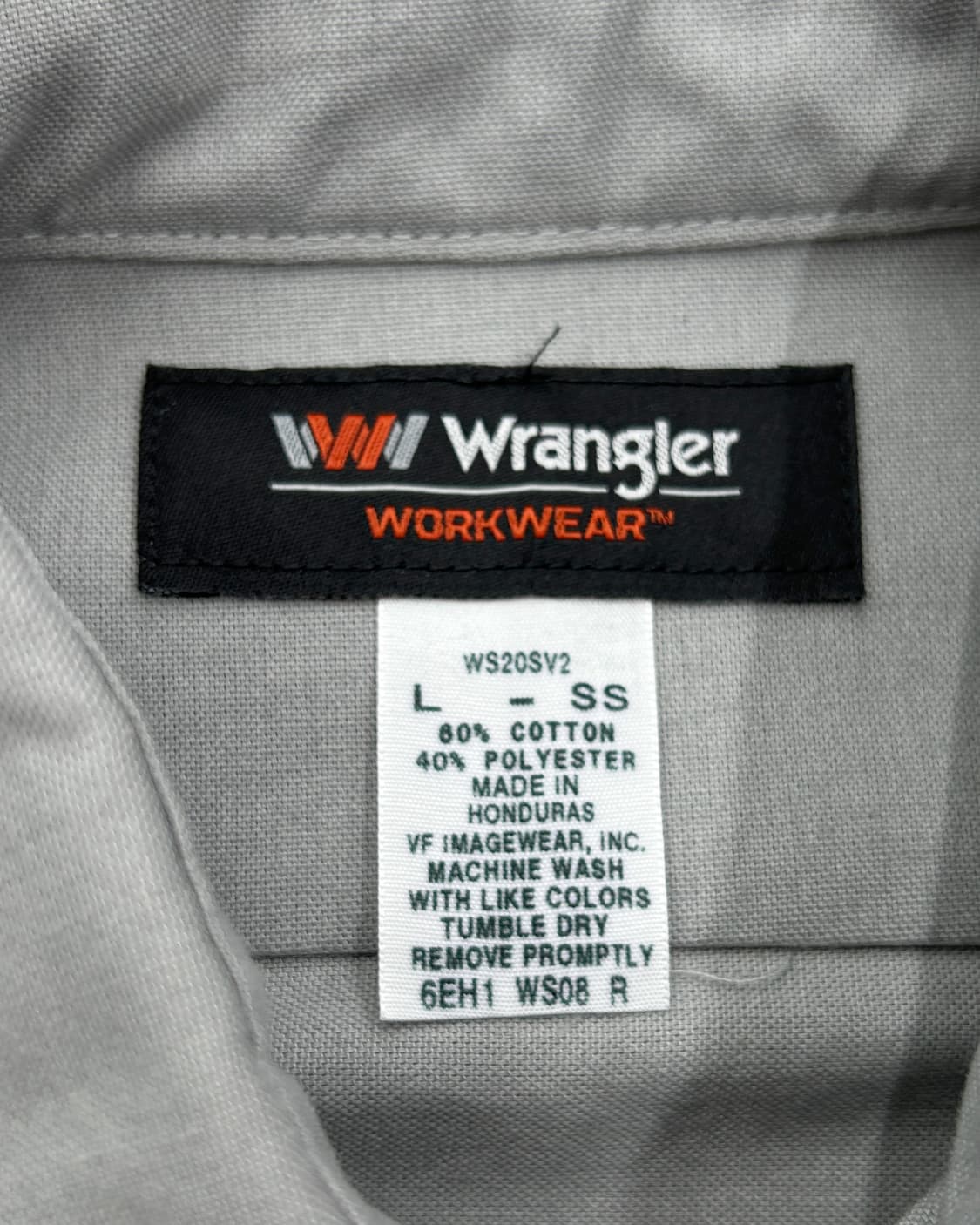 Wrangler 00s 투포켓 반팔 워크 셔츠 그레이 상품이미지3