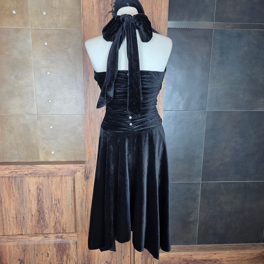 벨벳 셔링 드레스 상품이미지4