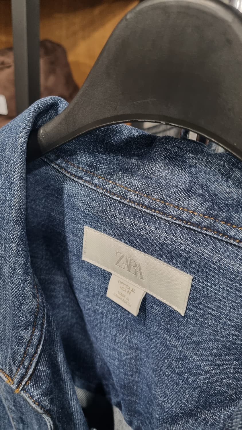 ((자라)) 헨리넥 오버핏 셔츠 (데님) xL(105~110) 상품이미지2