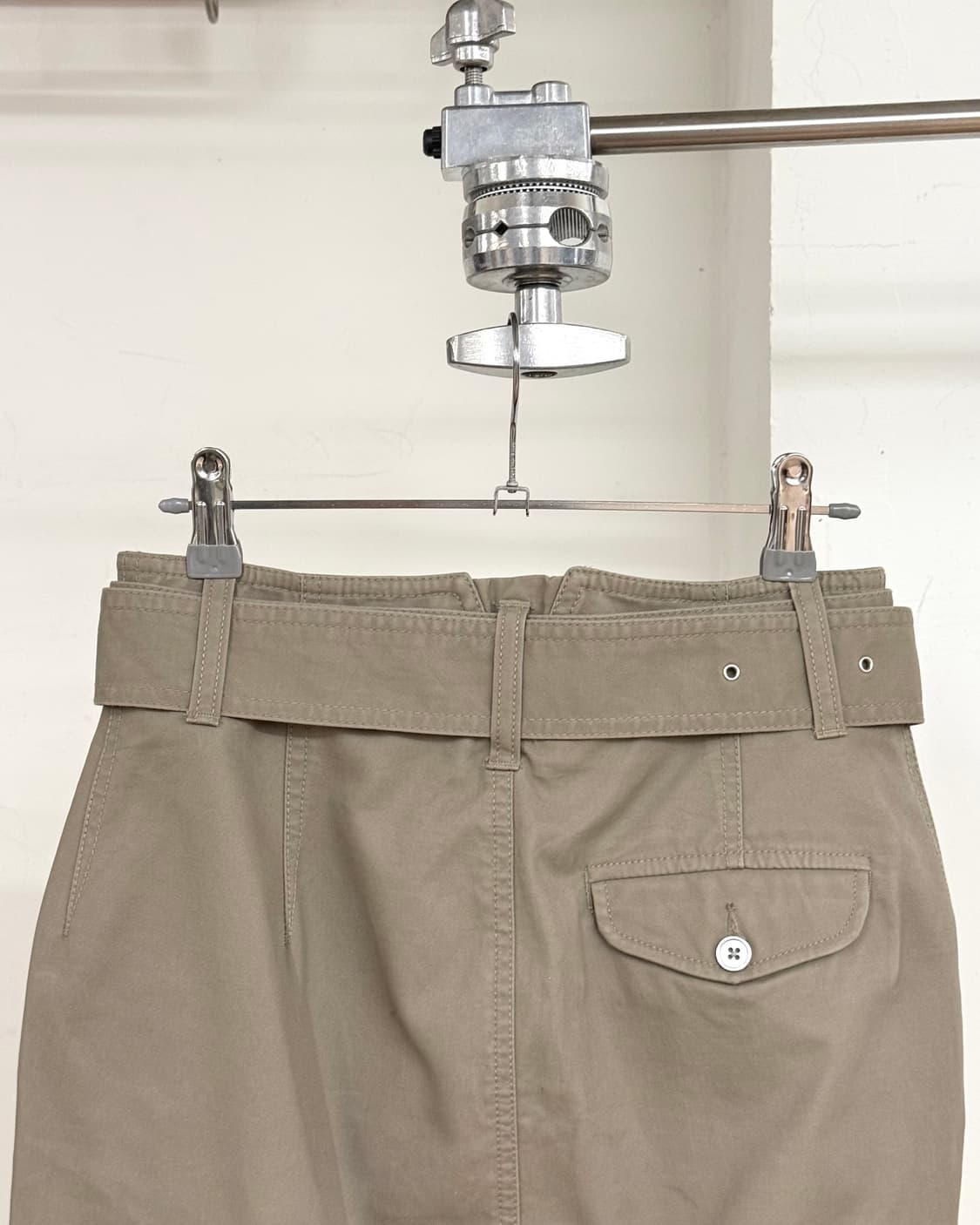 아르마니 익스체인지 베이지 코튼 벨트 스커트 상품이미지5