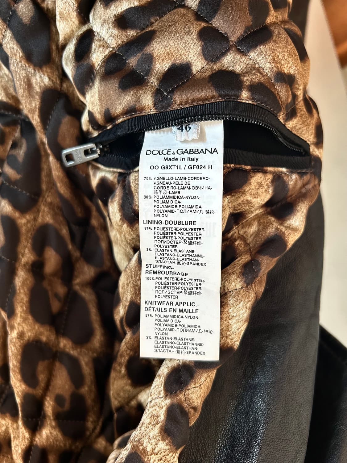 돌체앤가바나 가죽 봄버 자켓 상품이미지6