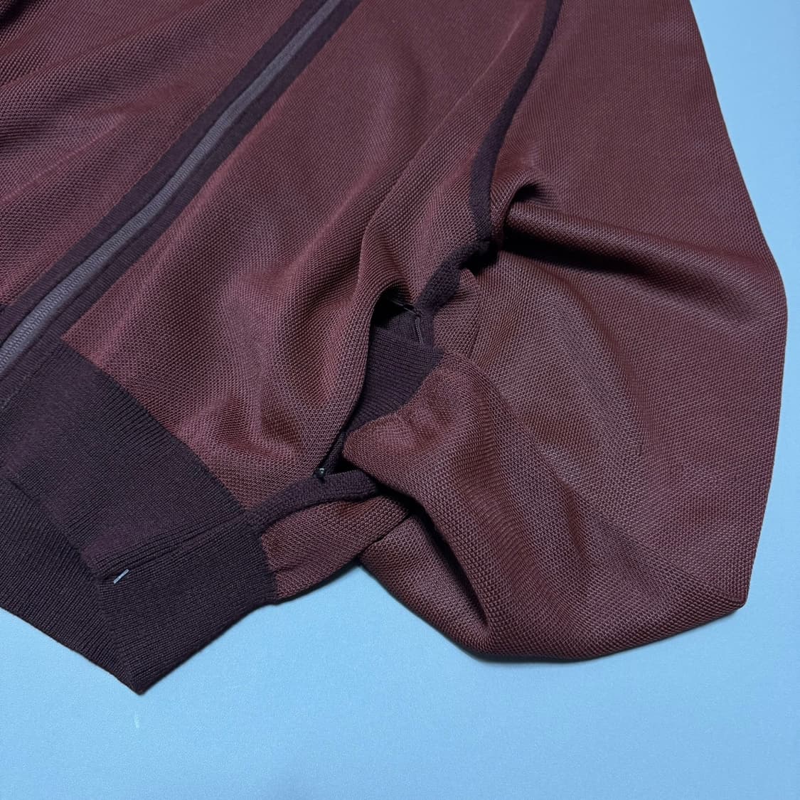 Y-3 버건디컬러 클래식 자카드 니트 쇼트 니트 집업 상품이미지5