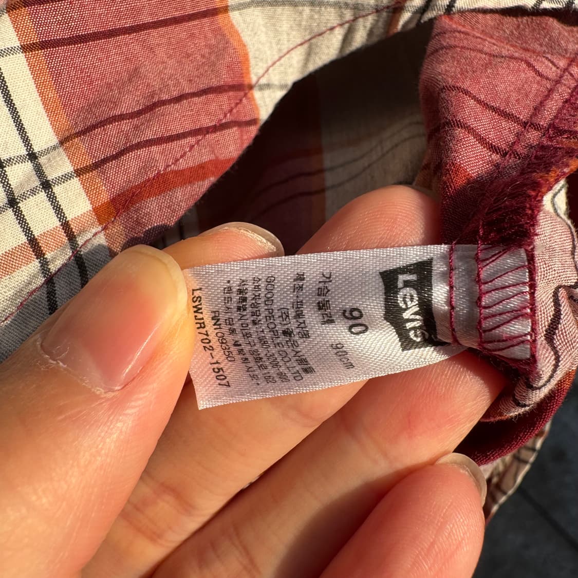 리바이스 포켓 체크 셔츠 원피스 상품이미지10