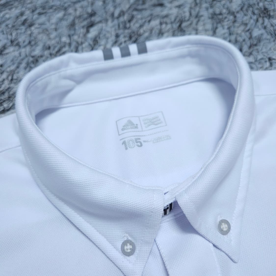 아디다스골프)105 남자 흰색 쿨맥스 골프셔츠 / 왕눈이 상품이미지9