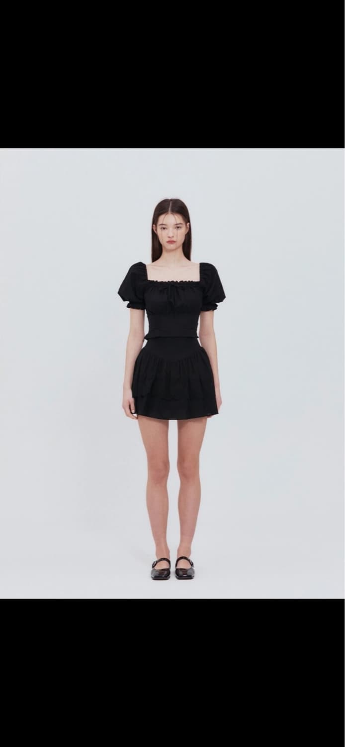 [S] 낫유어로즈 아이린 스커트 블랙  상품이미지1