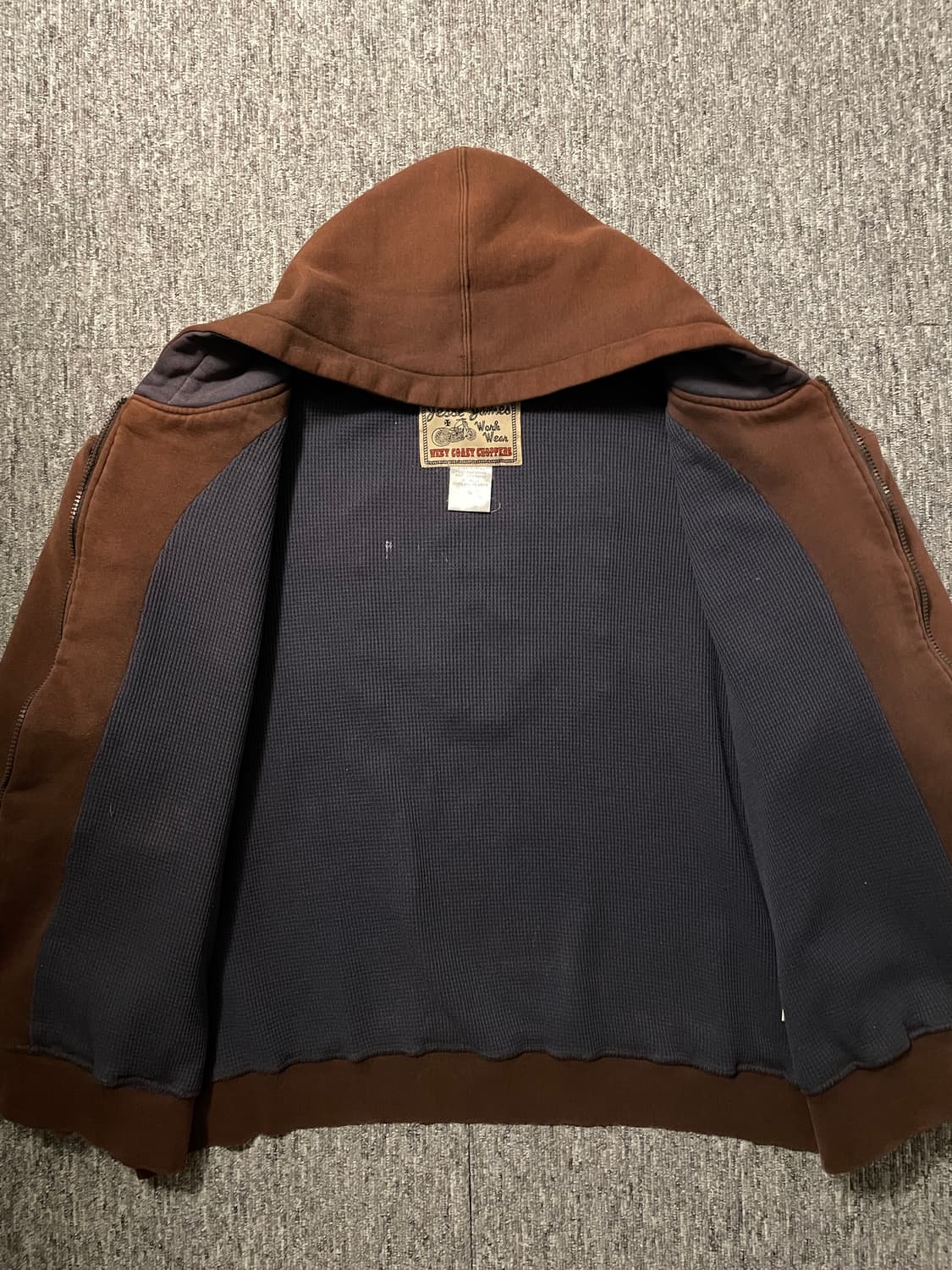 웨스트코스트차퍼스 와플 후드집업 브라운 [XL] 상품이미지4