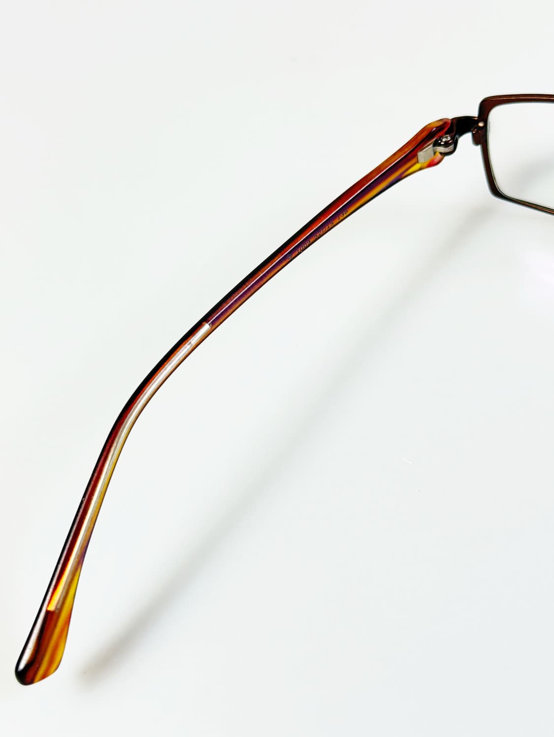 OKOKOZ 브라운 티타늄 메탈 슬림 스퀘어 빈티지 안경 상품이미지7