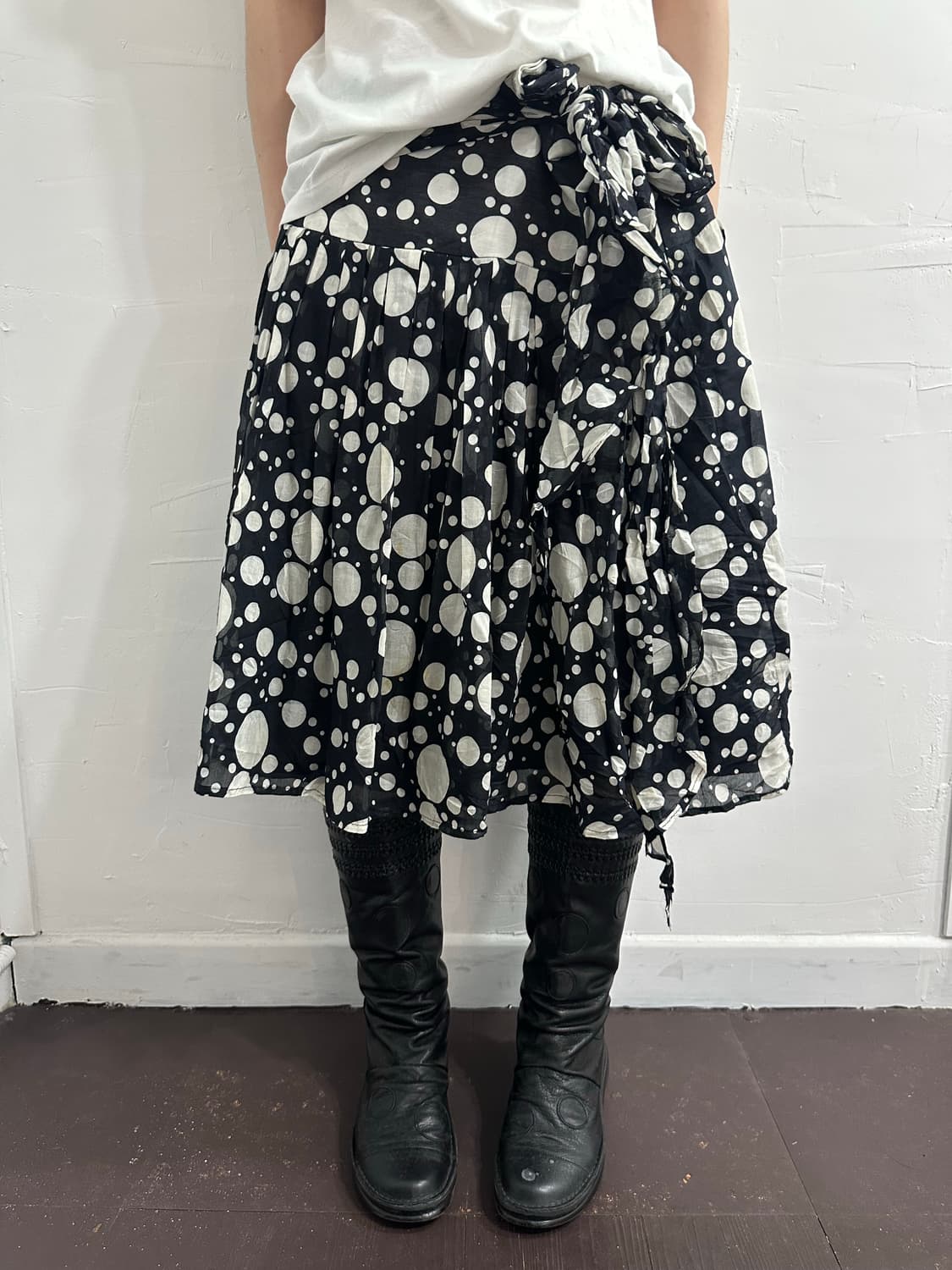 zara dot strap midi skirt 상품이미지3