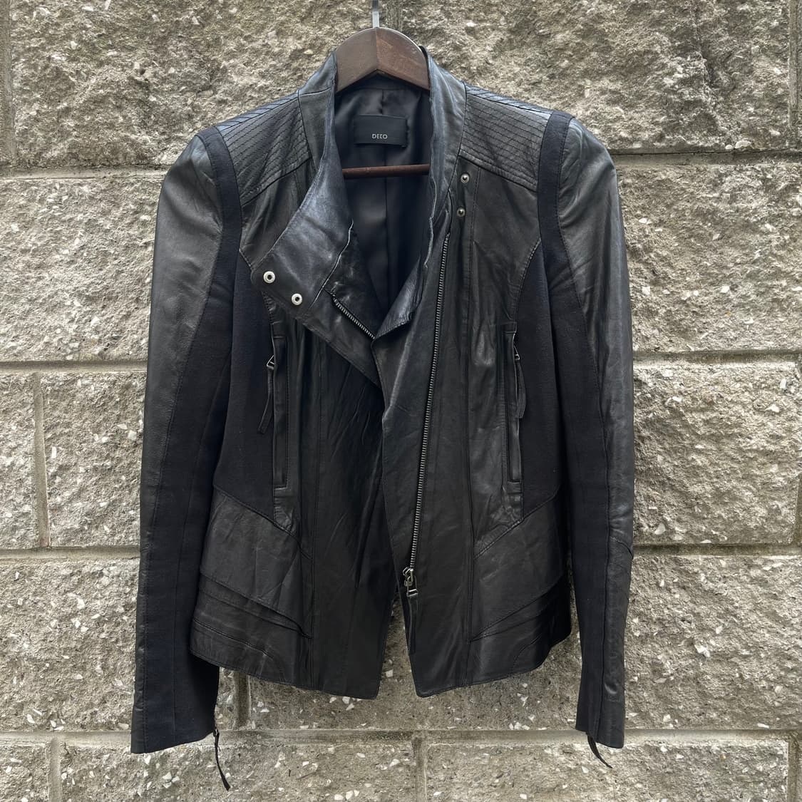 [M] DECO 비대칭 양가죽 여성 지켓 상품이미지2