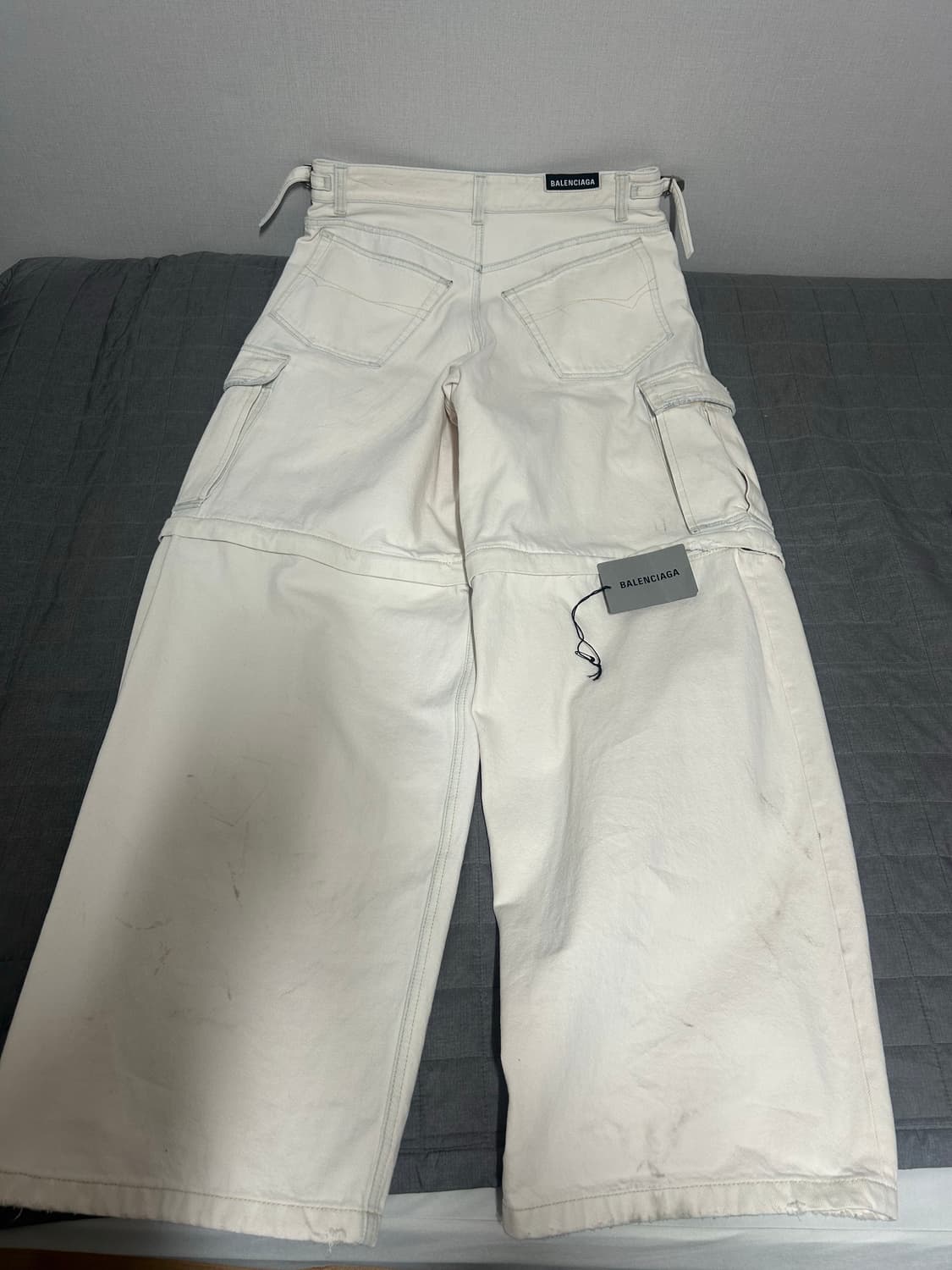 [30] 발렌시아가 재패니즈 데님 카고 팬츠 아이보리 상품이미지2