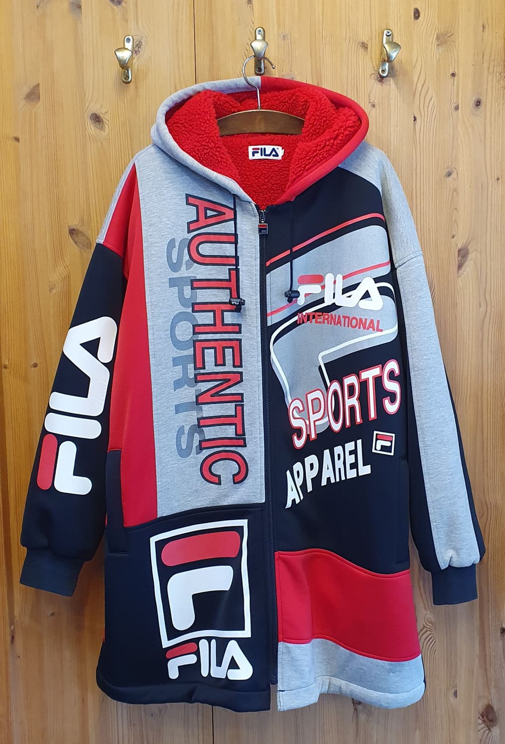 100/105.FILA 뽀글이 후드점퍼 상품이미지2