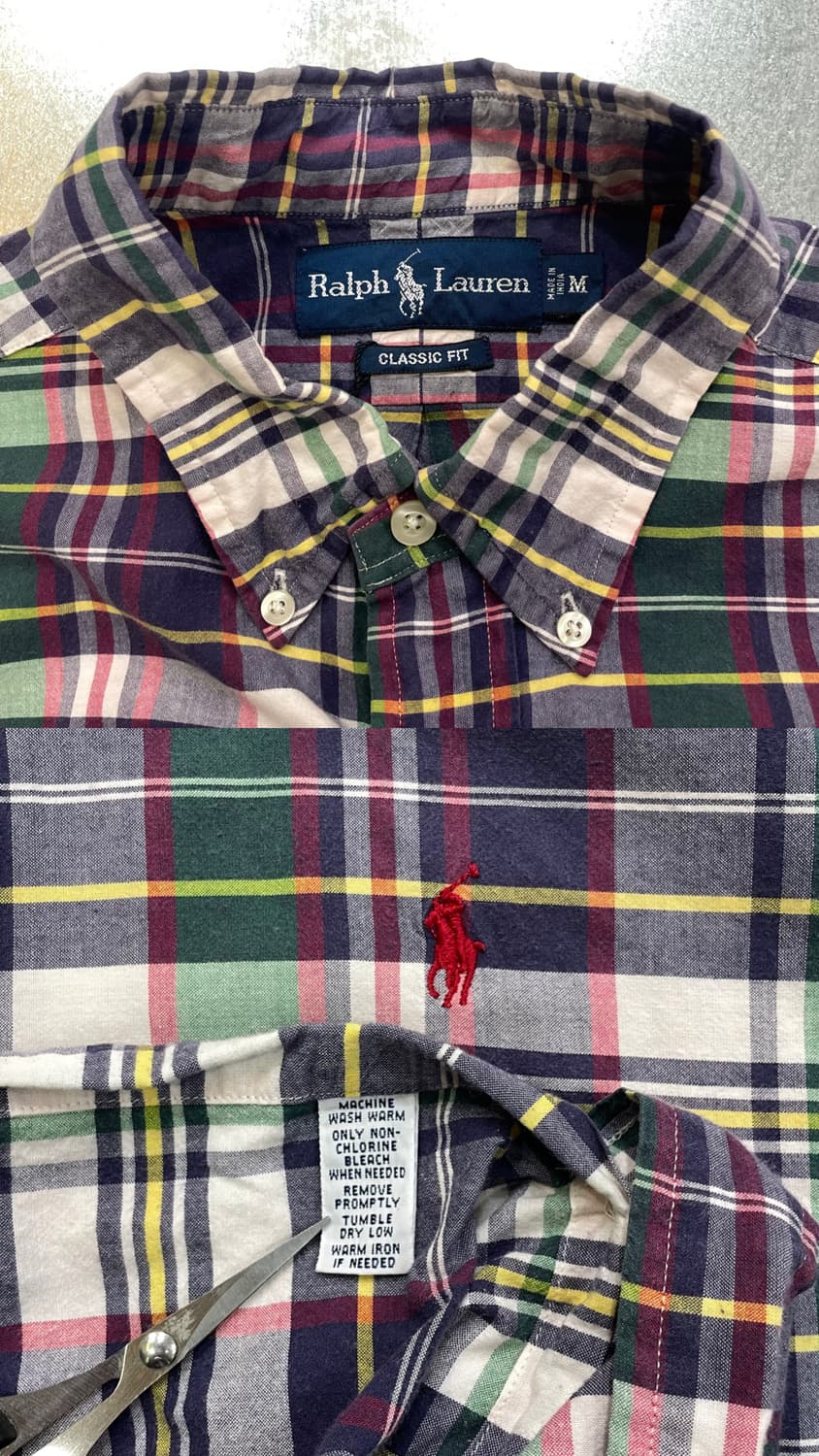 (M) POLO 폴로 랄프로렌 체크 반팔 셔츠 클래식핏 상품이미지10