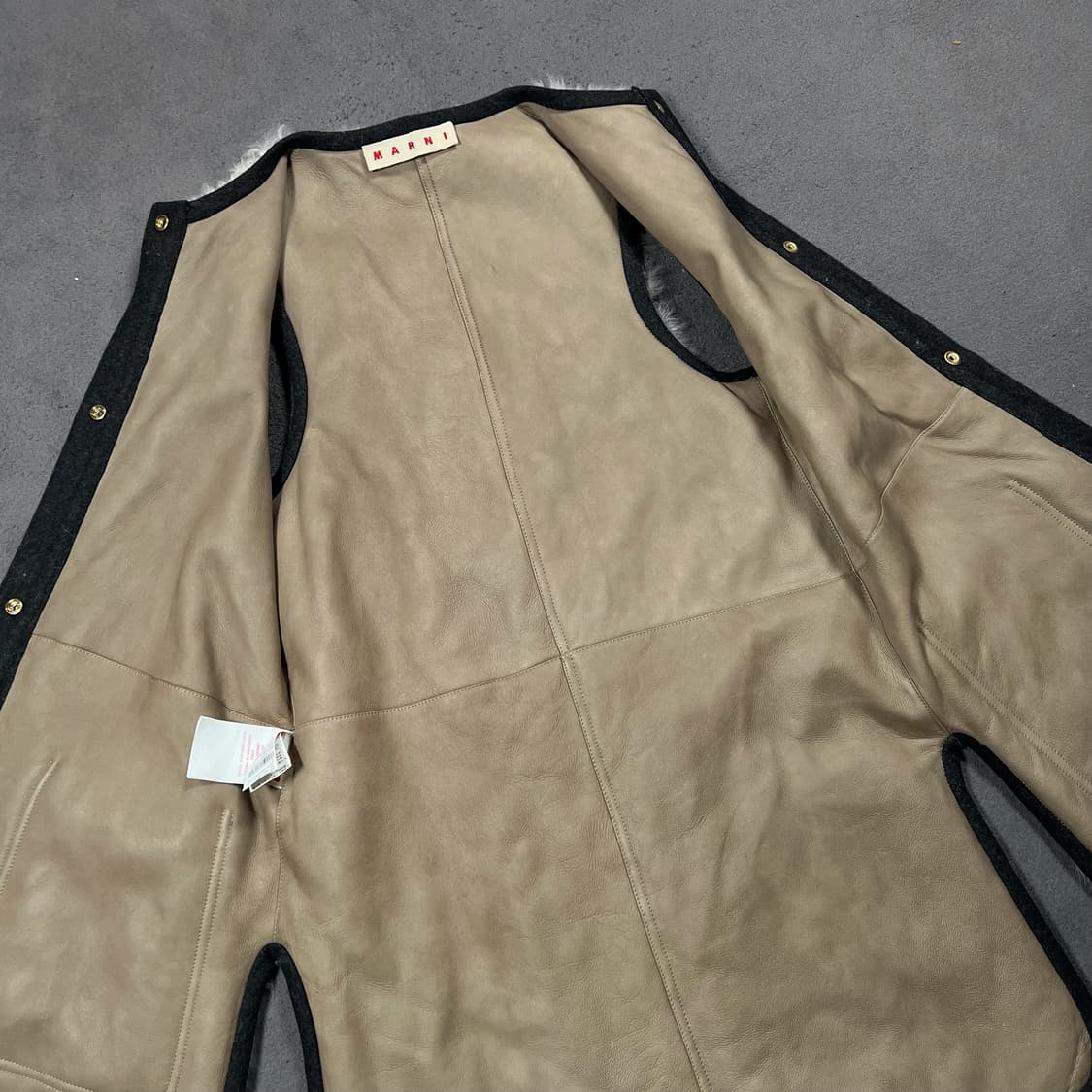 MARNI 마르니 양털 시어링 베스트 롱 무스탕 자켓 상품이미지4