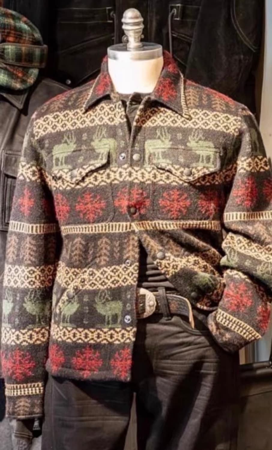 rrl 페어아일 울 블랜드 오버셔츠 L 새상품 상품이미지1