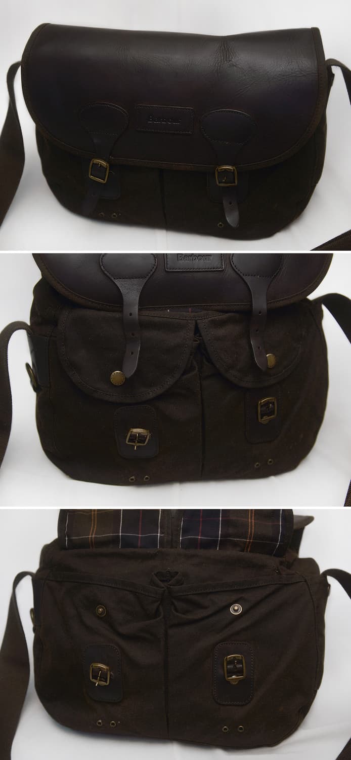 바버 (Barbour) 타라스 왁스 캔버스 레더 숄더.크로스 메신저백 상품이미지4