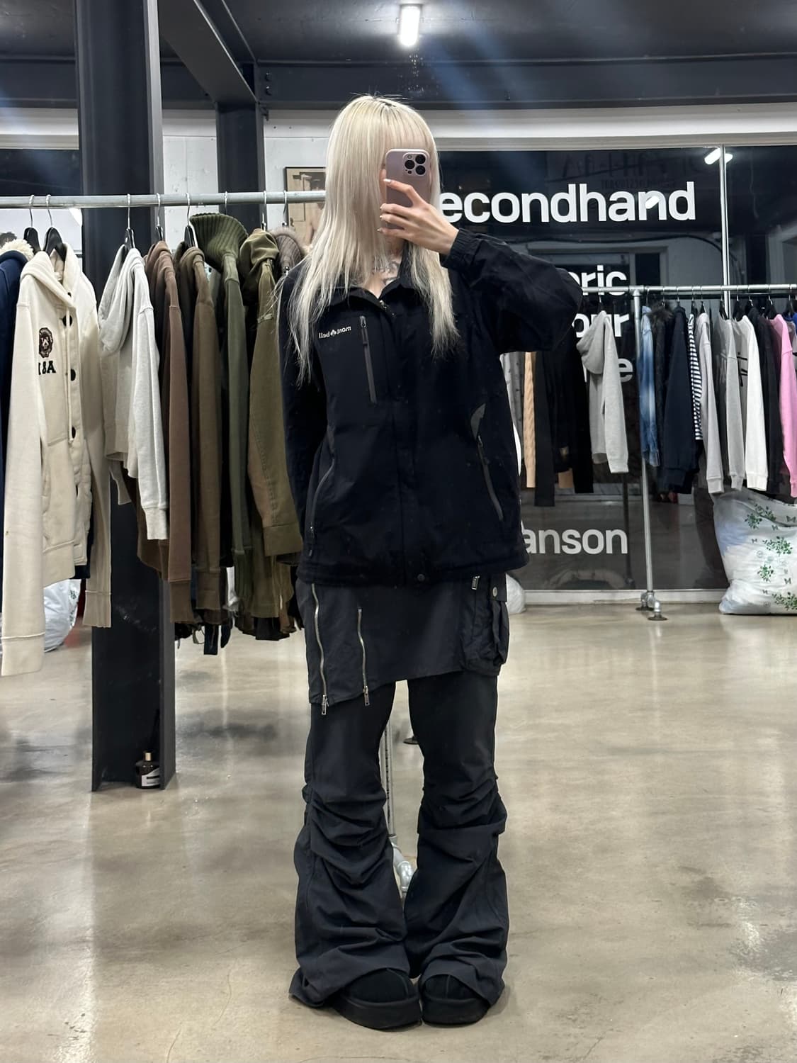 몽벨 고어텍스 블랙 윈드브레이커 자켓 상품이미지2