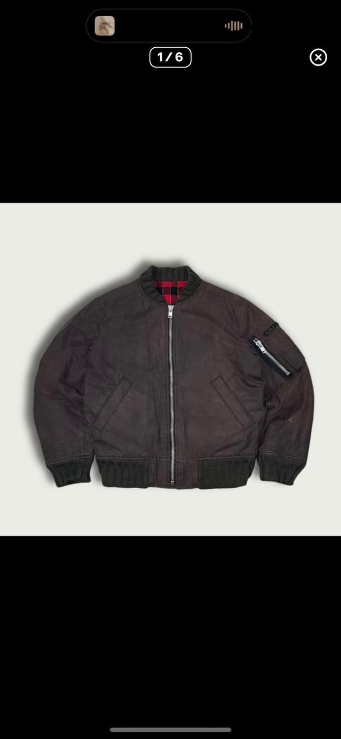 왁스 코튼 버건디 봄버 상품이미지1