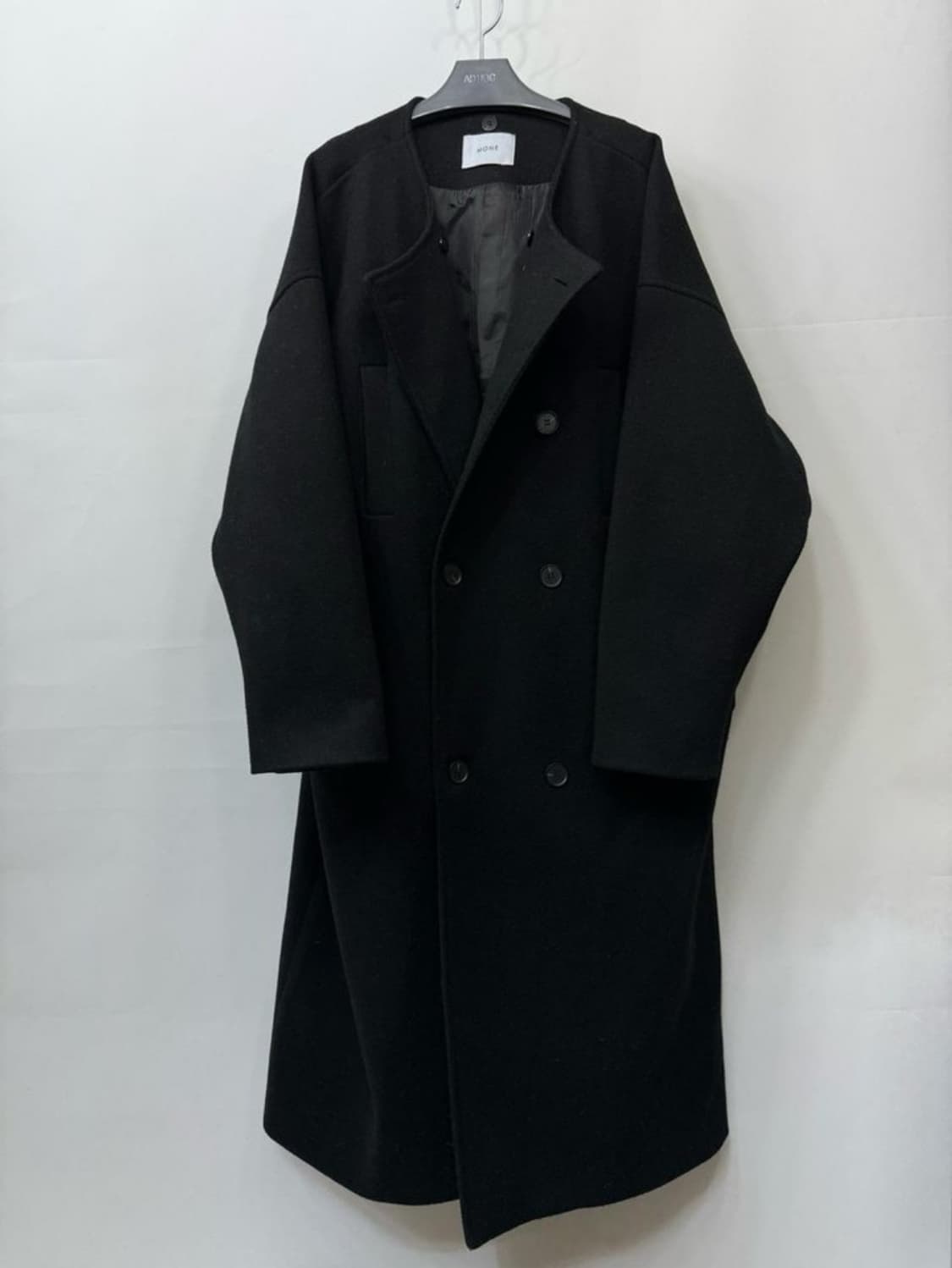 모네마켓 박시핏 더블롱코트 오버핏코트 블랙롱코트 발마칸코트 상품이미지1