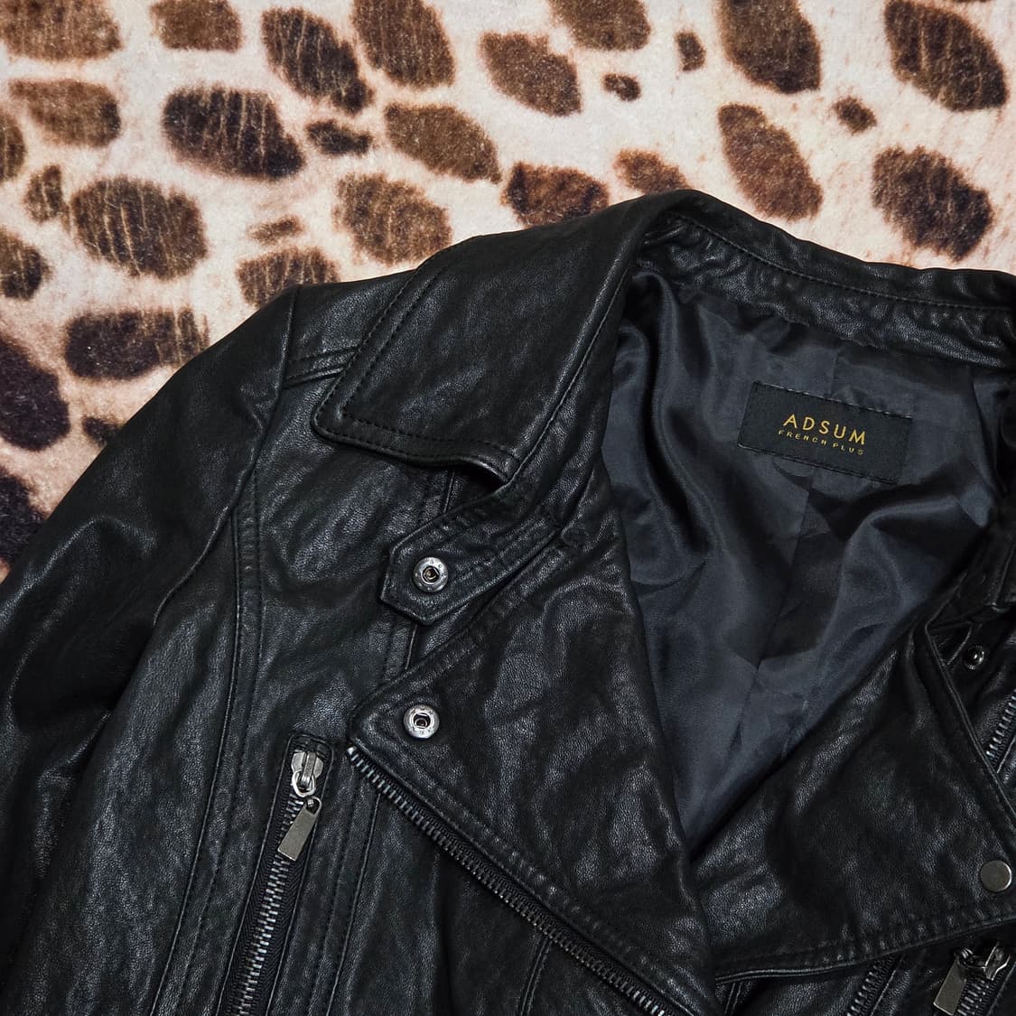 빈티지 펑크 양가죽 라이더 자켓 상품이미지3