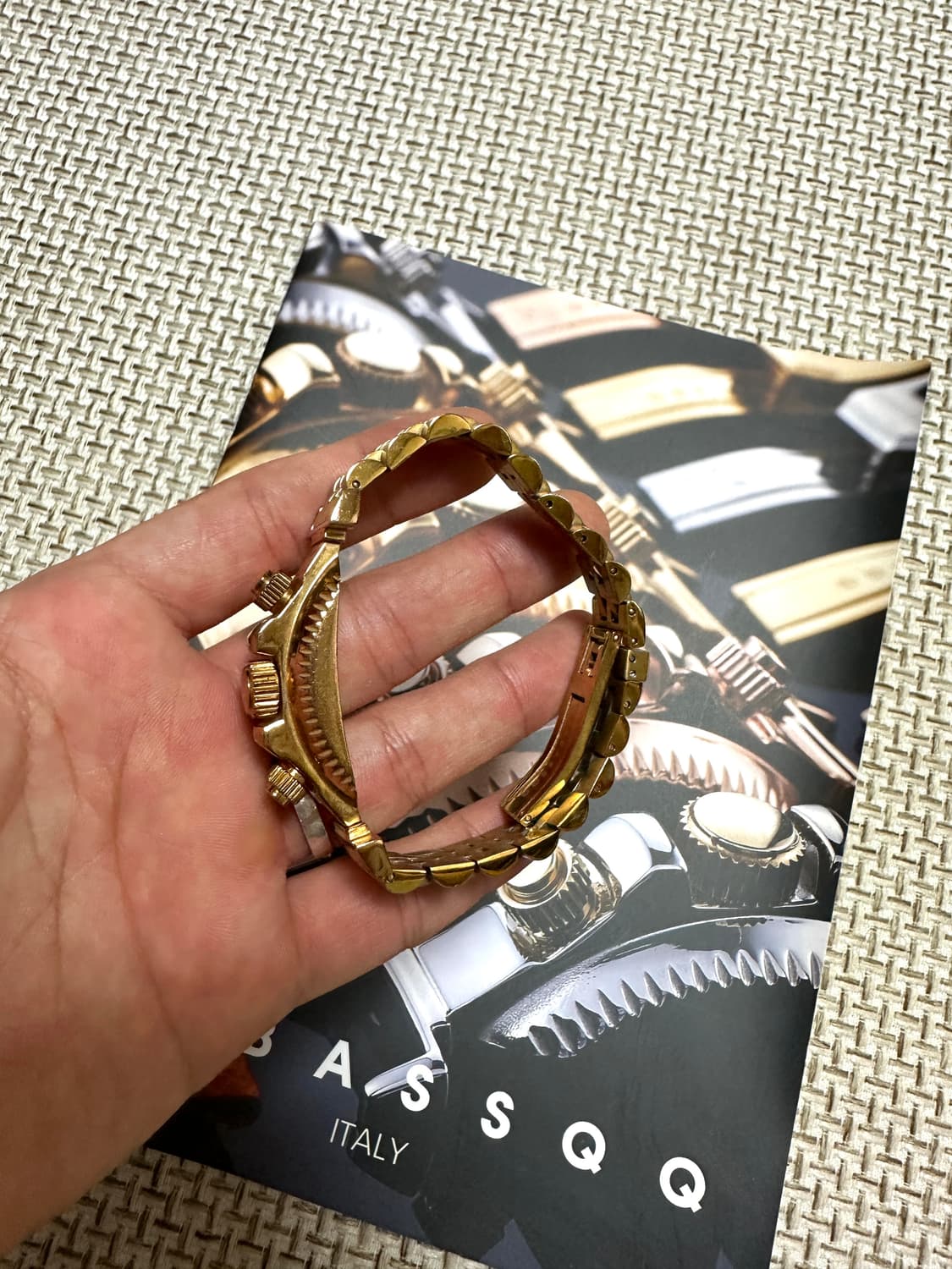 [OS/당일배송] 드바스크 유광골드메탈 팔찌 상품이미지2