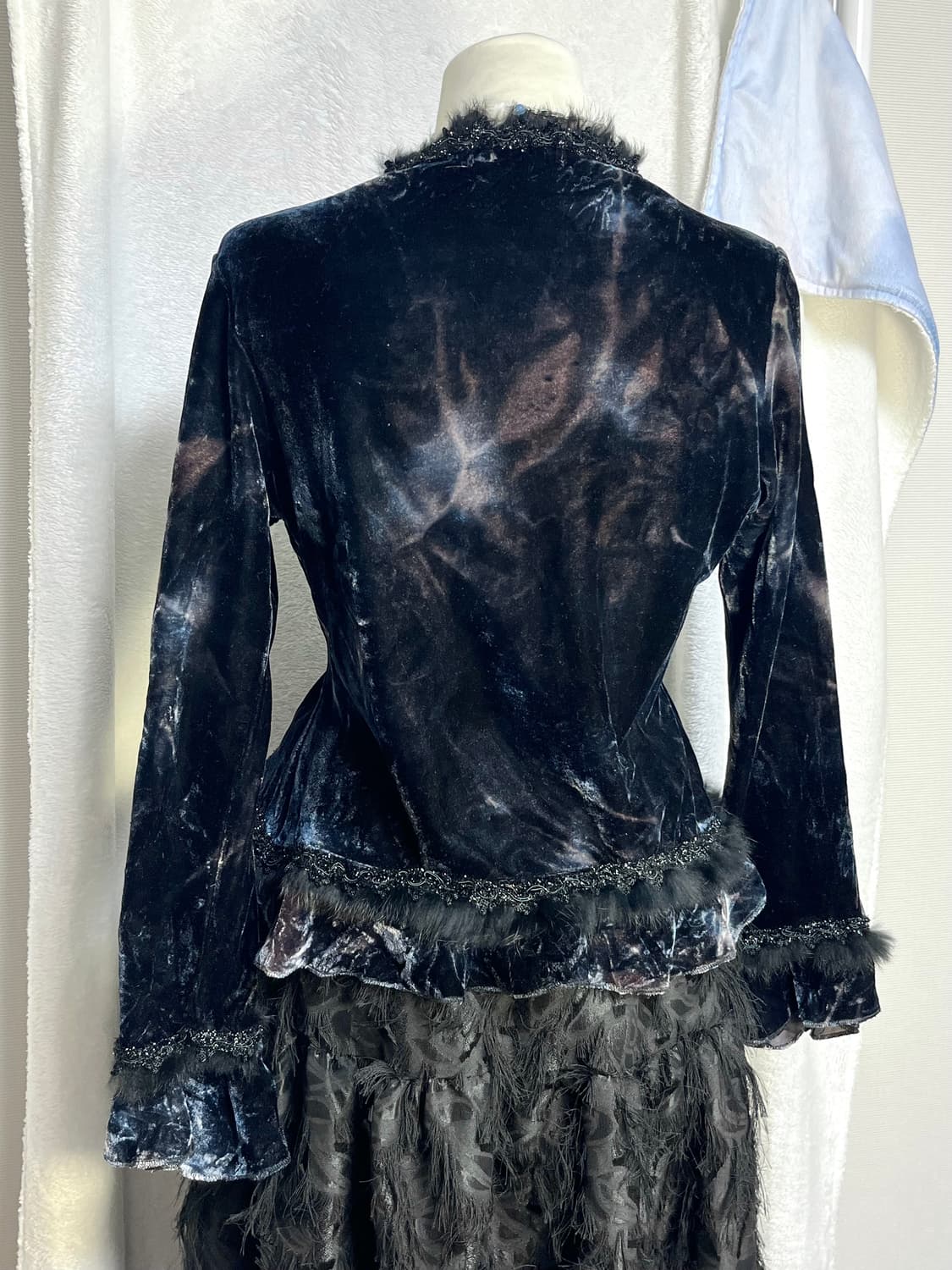 빈티지 퍼 디테일 벨벳 가디건 상품이미지6