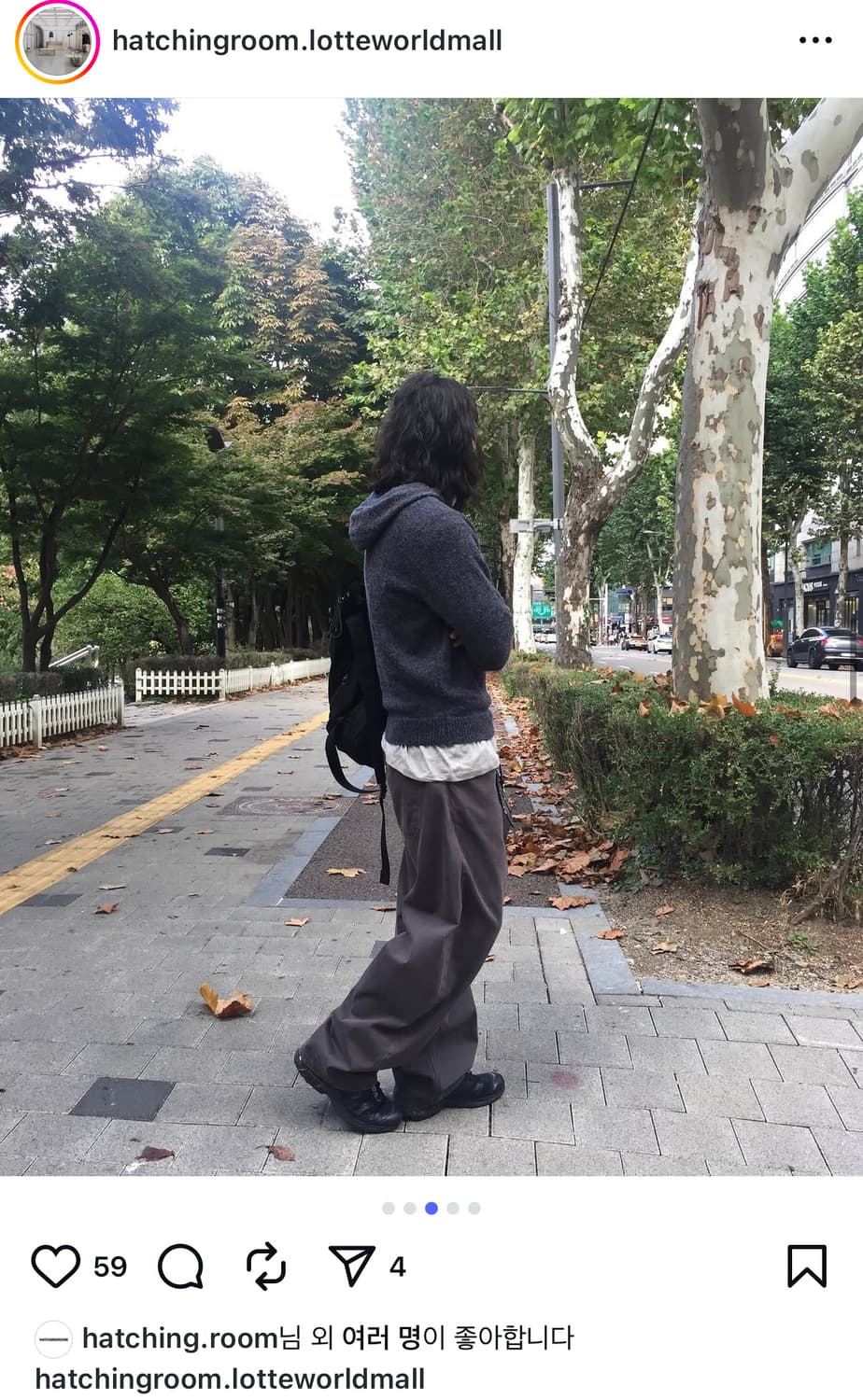 해칭룸 와이드 커버드진 차콜 사이즈2 상품이미지1