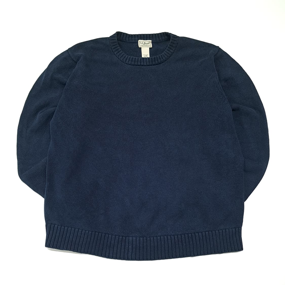 CL038 L 엘엘빈 캐시미어 블렌드 빈티지 네이비 라운드 니트 상품이미지1