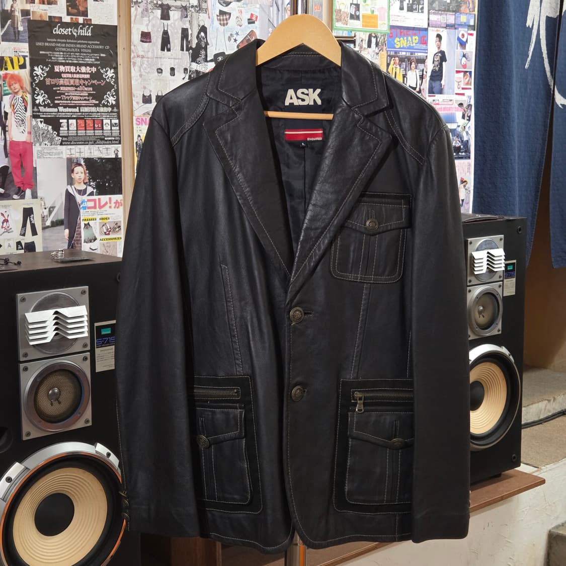 ASK 양가죽 더블 포켓 블레이저 자켓 상품이미지2