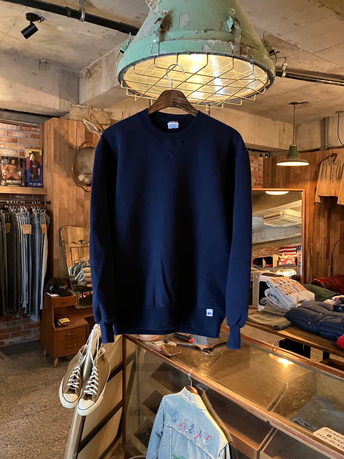 90s USA 빈티지 러셀 플레인 스웻 셔츠 맨투맨 상품이미지1