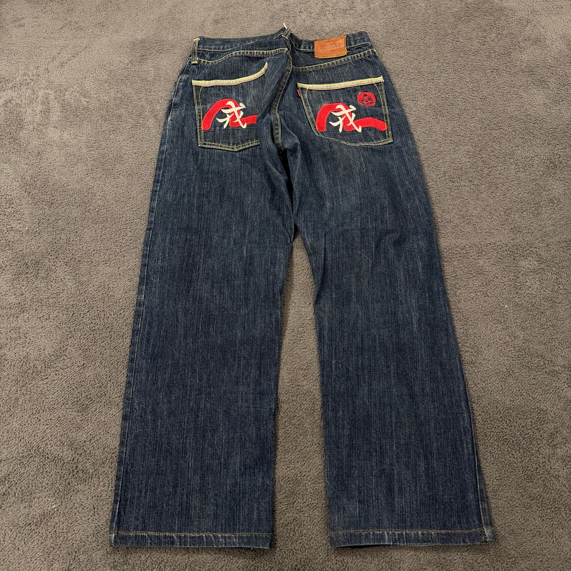 [정품/34] 에비수 제팬 Lot2004 빅로고 자수 엠브로이드 데님팬츠 상품이미지3