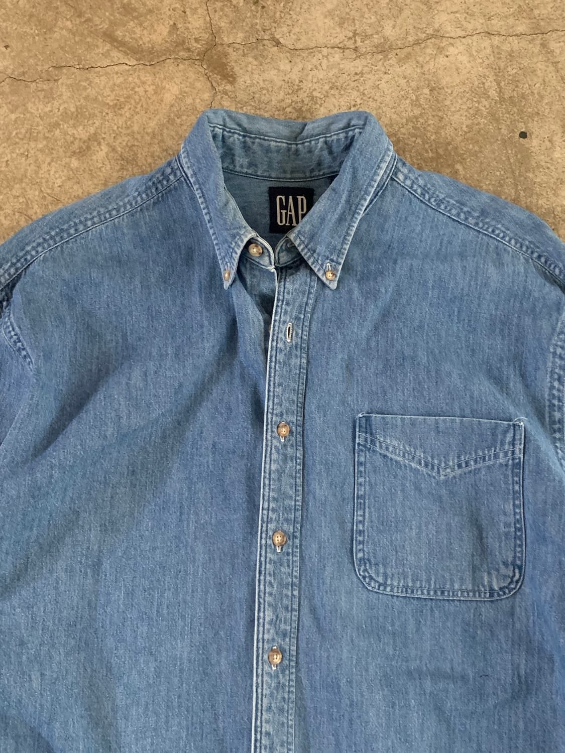 90s 갭 데님 버튼다운 셔츠 Made in USA 상품이미지2