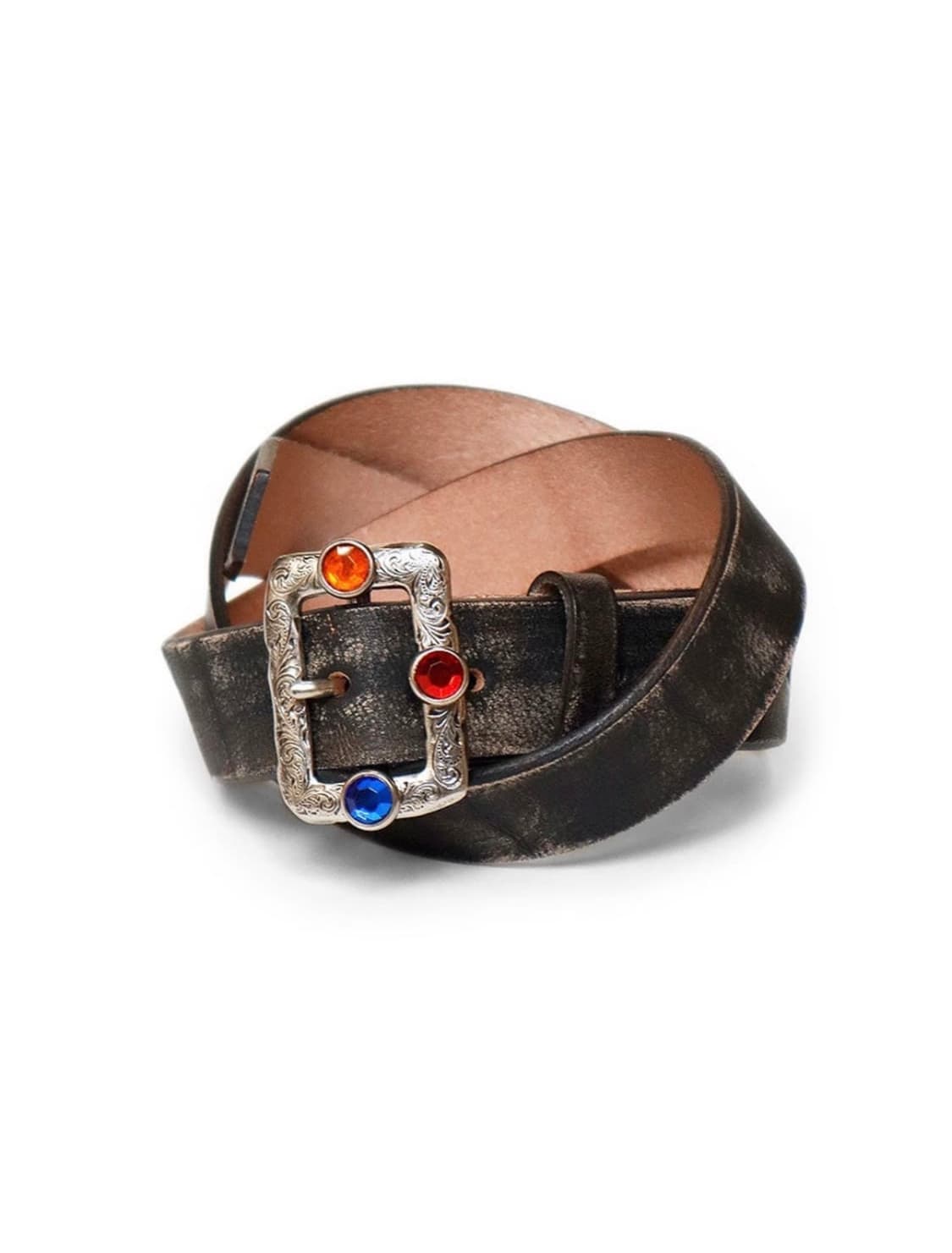 [os] 캐피탈 오일드 레더 잼스톤 벨트 상품이미지1