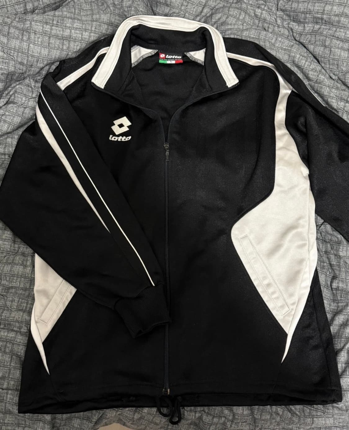 Lotto로또 블랙 화이트 집업 자켓 상품이미지1