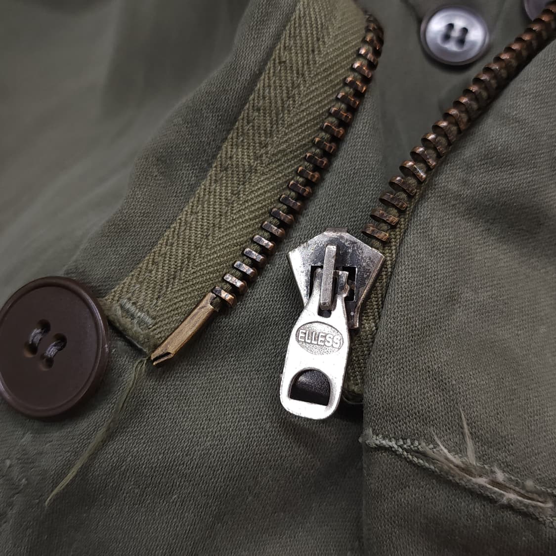 빈티지 프랑스군 m64 밀리터리 모즈파카 올리브 그린 페이딩 120C 상품이미지9